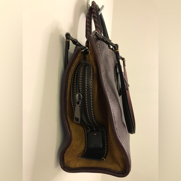 Coach 1941 Rogue in Oxblood Whipstitch Handles Suede 3-Way Carry Rare 58116 - Picture 7 of 16